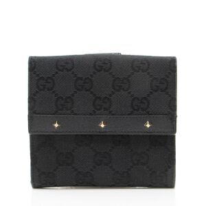 Gucci GG Canvas Studded French Wallet